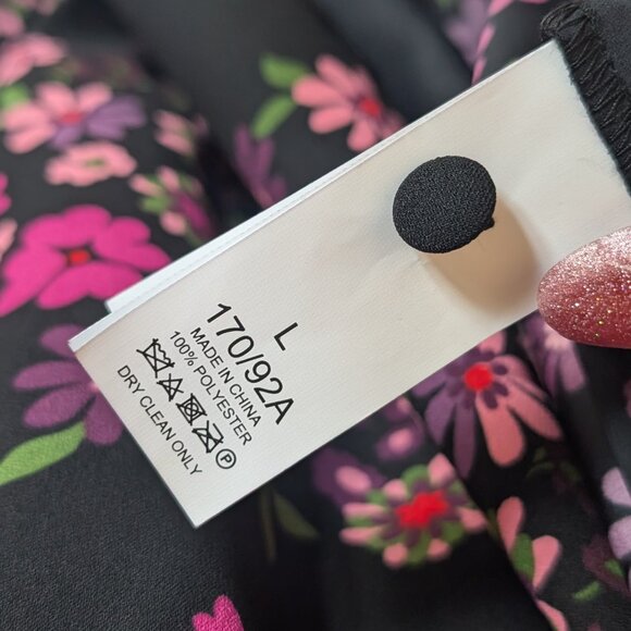 Kate Spade Bora Flora Long Sleevel Floral Top Blouse Size Large - Picture 10 of 14